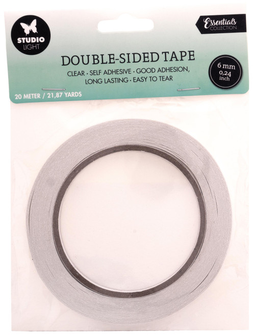 12 Pack Studio Light Double-Sided Adhesive Tape 6mmx20m-Nr. 02 DATAPE02 - 8713943130643
