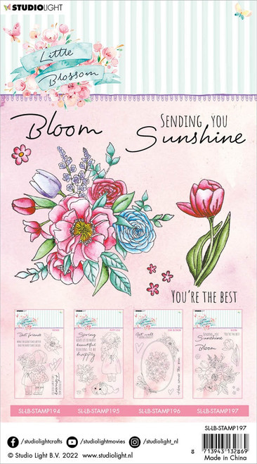 2 Pack - Studio Light Little Blossom Stamp-Nr. 197, Bloom - STAMP197 - 87139431328698713943132869 2 Pack - Studio Light Little Blossom Stamp-Nr. 197, Bloom - STAMP197 - 87139431328698713943132869