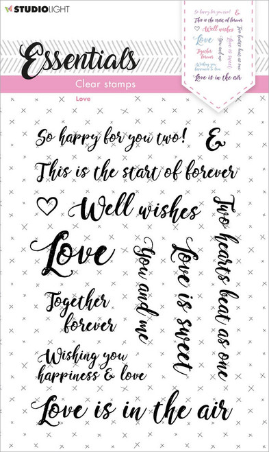 2 Pack - Studio Light Essentials Clear Stamps-Nr. 179, Sentiments/Wishes - Love - STAMP179