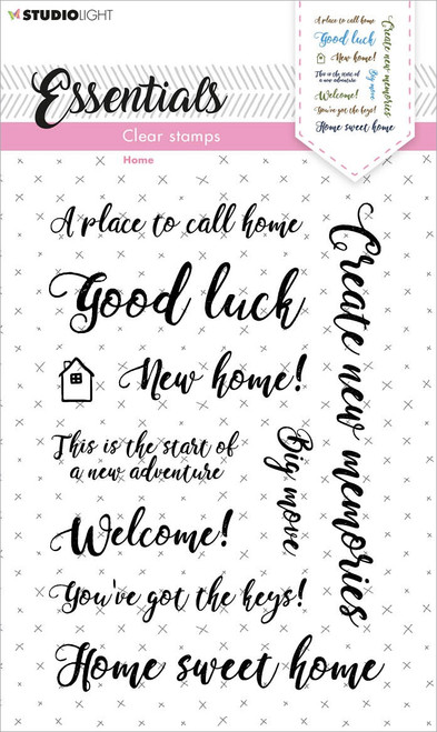 2 Pack - Studio Light Essentials Clear Stamps-Nr. 180, Sentiments/Wishes - Home - STAMP180