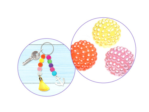 6 Pack Craft Medley Plastic Globe Beads 20g-Pastel BD484-A