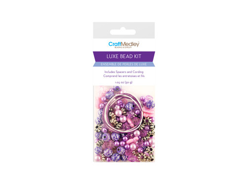 3 Pack Craft Medley Acrylic Bead Kit-Purple BD520-D - 775749167207