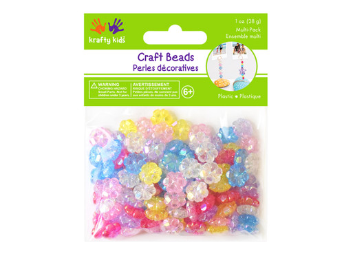 6 Pack Craft Medley Plastic Beads 30g-Flowers A/B BD538-B - 775749247435