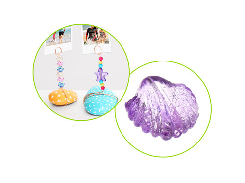 6 Pack Craft Medley Plastic Beads 30g-Seashells BD538-A