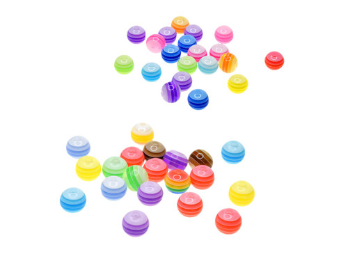 6 Pack Craft Medley Fashion Beads 40/Pkg-Round BD490-B