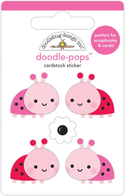 6 Pack Doodlebug Doodle-Pops 3D Stickers-Hug Bugs DP7555 - 842715075559