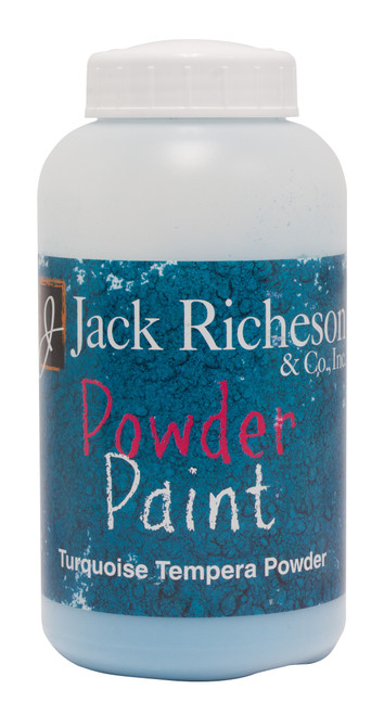 2 Pack Jack Richeson Easy To Handle Tempera Powder Paint 16oz-Turquoise -JR1015-13 - 717304152259