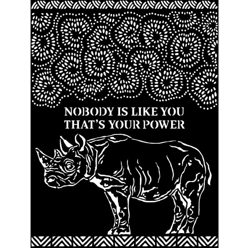 3 Pack Stamperia Stencil 7.87"X9.84"-Rhino, Savana KSTD103