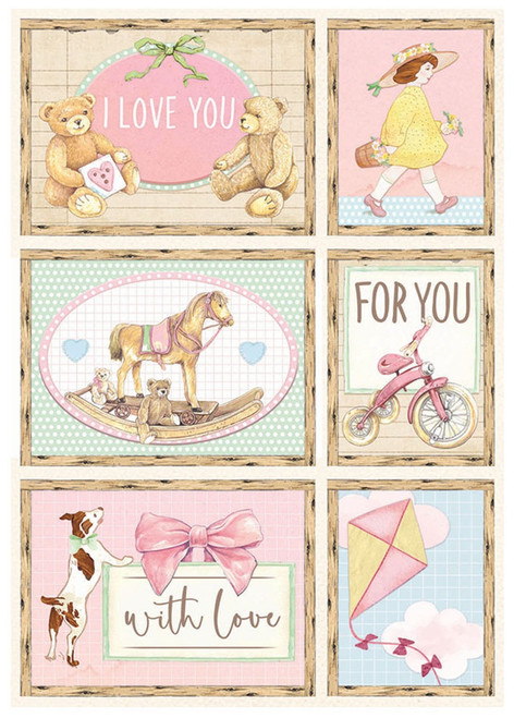 6 Pack - Stamperia Rice Paper Sheet A4-Cards Pink, Day Dream - DFSA4679 - 59931100206395993110020639 6 Pack - Stamperia Rice Paper Sheet A4-Cards Pink, Day Dream - DFSA4679 - 59931100206395993110020639