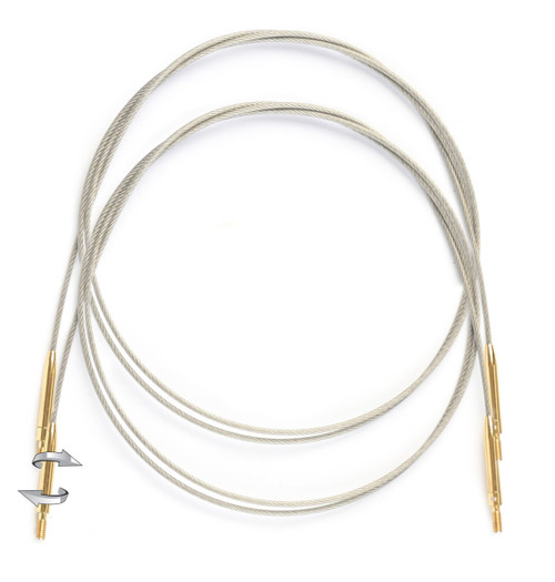 2 Pack Lantern Moon Swivel Cords 37" (47" W/Tips)-Stainless Steel W/Gold Plated Connectors LM350606 - 89076280616308907628061630