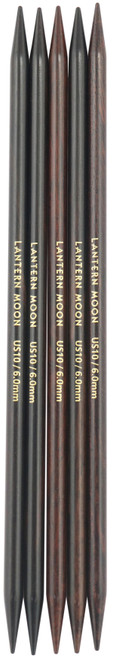 2 Pack Lantern Moon Ebony Double Pointed Needles 8"-Size 10/6mm LM350029 - 8907628058715