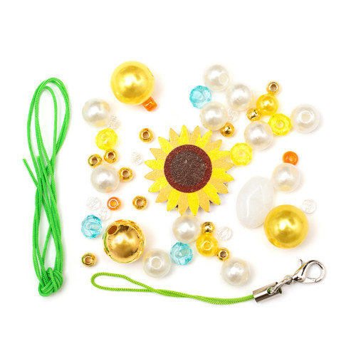 3 Pack - Bead It DIY Phone Charm Kit-Sunflower, 49 Pieces - 34015239