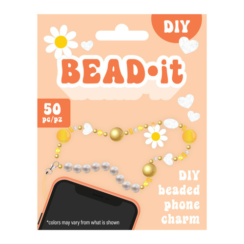 Bead It DIY Phone Charm Kit-Flower, 50 Pieces - 34015236 - 718813979016