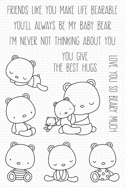 My Favorite Things Clear Stamps 4"X6"-Bear Hugs CS626 - 849923044315