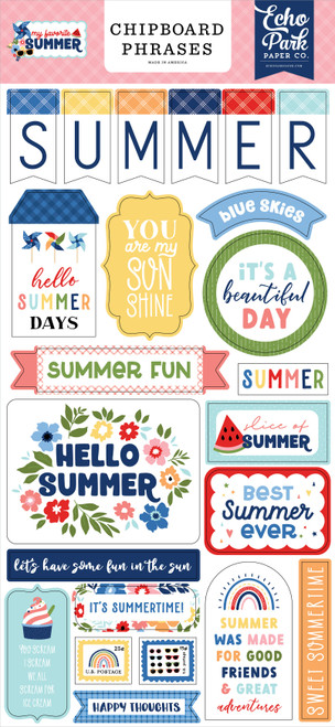 3 Pack My Favorite Summer Chipboard 6"X13"-Phrases YS273022 - 793888018167