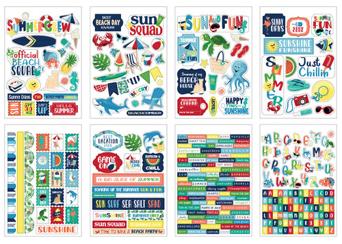 Carta Bella Sticker Book-Beach Party - BE149029 - 793888022560 Carta Bella Sticker Book-Beach Party - BE149029 - 793888022560