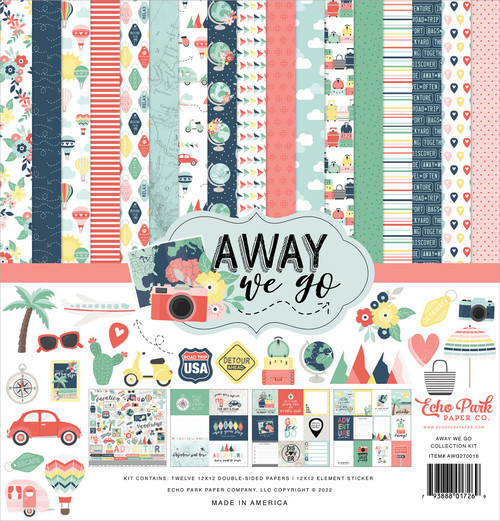 Echo Park Collection Kit 12"X12"-Away We Go WG270016 - 793888017269