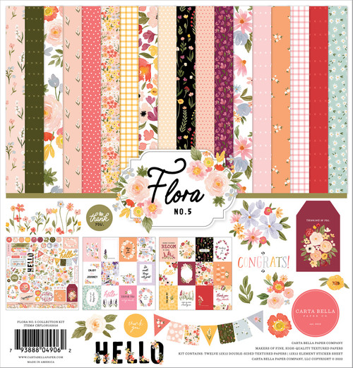 Carta Bella Collection Kit 12"X12"-Flora No. 5 ON152016 - 793888049062