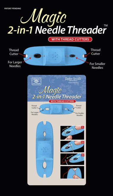 Taylor Seville 2-In-1 Needle Threader And Cutter-Blue 220016 - 766152220016