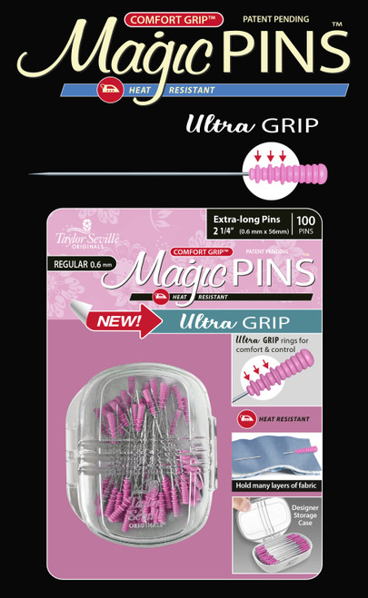 Taylor Seville Magic Pins Ultra Grip Extra Long Regular-Pink 100/Pkg 220054 - 766152220054