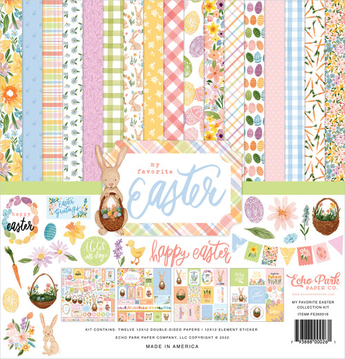 Echo Park Collection Kit 12"X12"-My Favorite Easter - FE265016 - 793888000261 Echo Park Collection Kit 12"X12"-My Favorite Easter - FE265016 - 793888000261