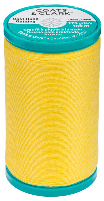 Coats Bold Hand Quilting Thread 175yd-Sun Yellow - S922-7250 - 073650831201