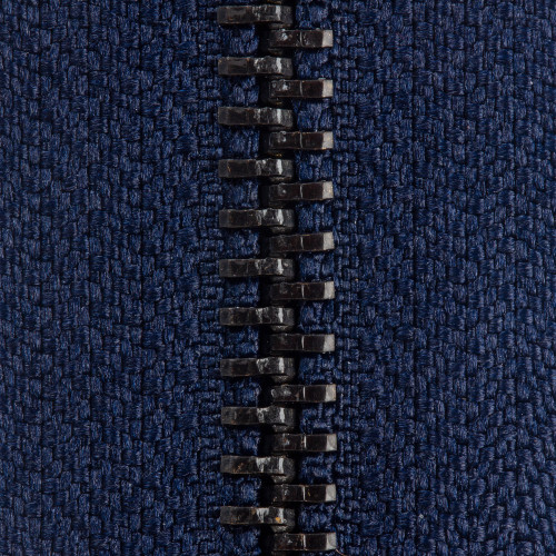 Coats Gunmetal Closed End Zipper 14"-Navy F68 14-4900