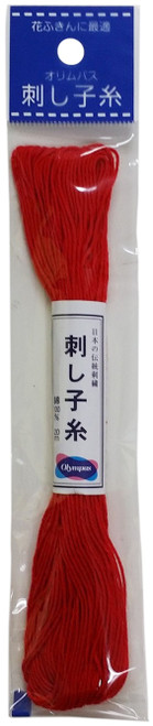 Olympus Sashiko Cotton Thread 22yd - Solid-Red - ST20SP-15 - 49714512966244971451296624