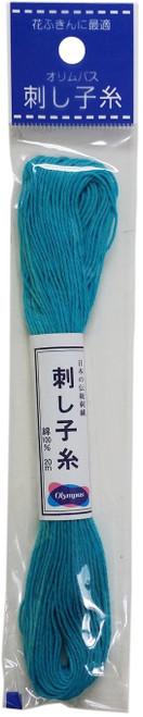 Olympus Sashiko Cotton Thread 22yd - Solid-Cyan Blue - ST20SP-17 - 49714512966484971451296648