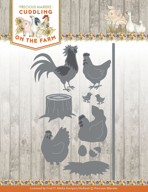 Find It Trading Precious Marieke Die-Chickens, Cuddling On The Farm PM10225 - 87187151077008718715107700
