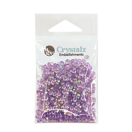 Buttons Galore Crystalz Clear Flat Back Gems-Grape CRZ-106 - 840934009676