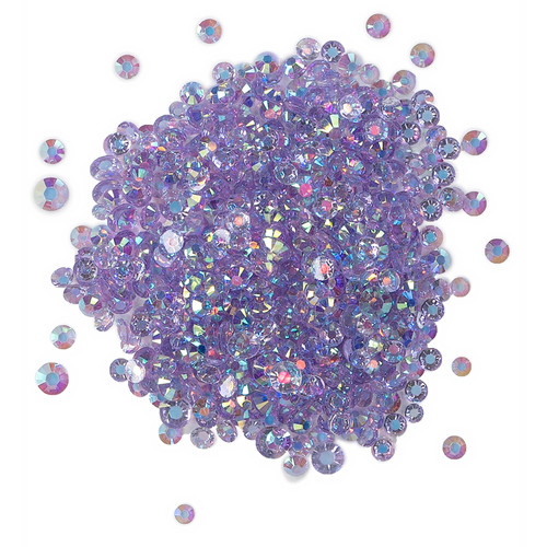 Buttons Galore Crystalz Clear Flat Back Gems-Grape - CRZ-106