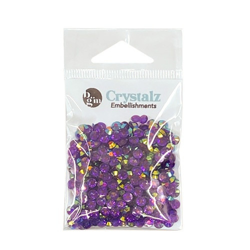 Buttons Galore Crystalz Clear Flat Back Gems-Plum - CRZ-107 - 840934009591