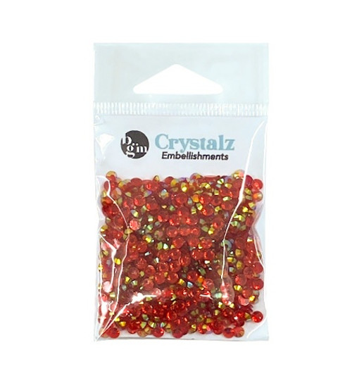 Buttons Galore Crystalz Clear Flat Back Gems-Cherry CRZ-110 - 840934009621