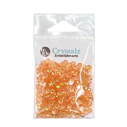 Buttons Galore Crystalz Clear Flat Back Gems-Peach - CRZ-114 - 840934009669