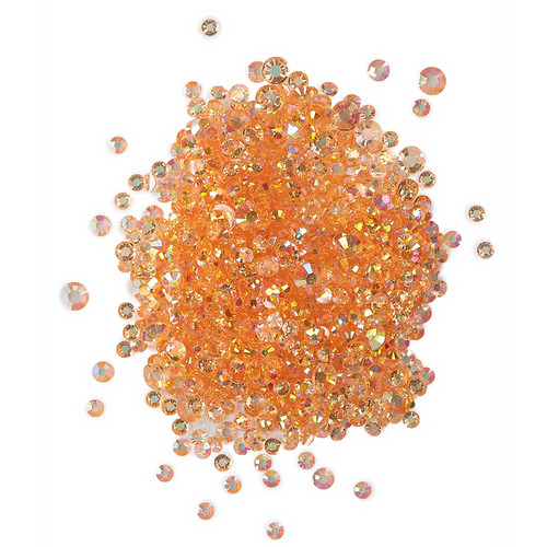 Buttons Galore Crystalz Clear Flat Back Gems-Peach CRZ-114