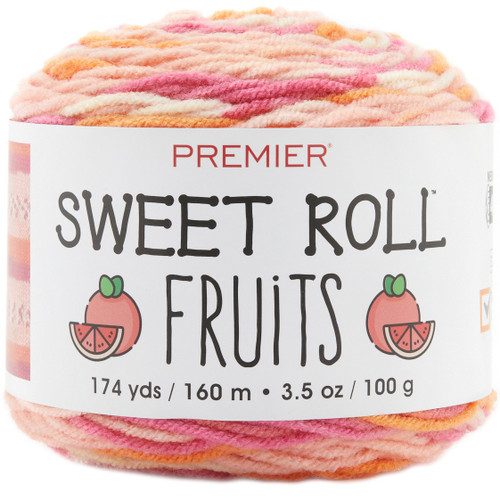 Premier Sweet Roll Fruits Yarn-Pink Grapefruit 2056-06 - 840166812693