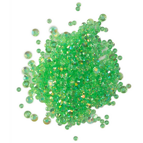 Buttons Galore Crystalz Clear Flat Back Gems-Lime - CRZ-108 Buttons Galore Crystalz Clear Flat Back Gems-Lime - CRZ-108