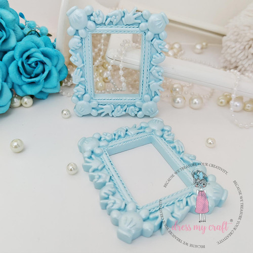 Dress My Craft Miniature Micky Frame 2/Pkg-Blue CMA14896