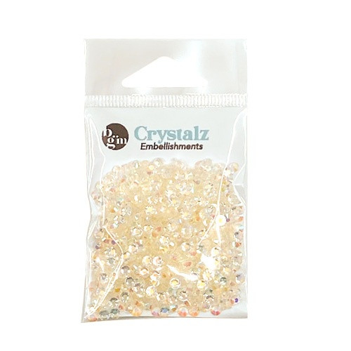 Buttons Galore Crystalz Clear Flat Back Gems-Coconut - CRZ-100 - 840934009522