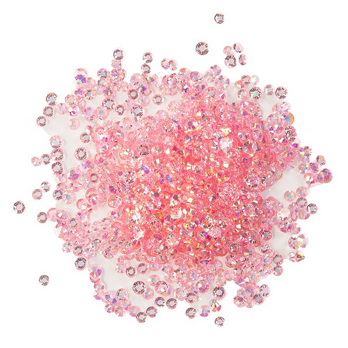 Buttons Galore Crystalz Clear Flat Back Gems-Grapefruit - CRZ-101