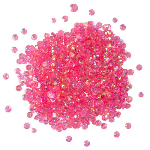 Buttons Galore Crystalz Clear Flat Back Gems-Strawberry - CRZ-102
