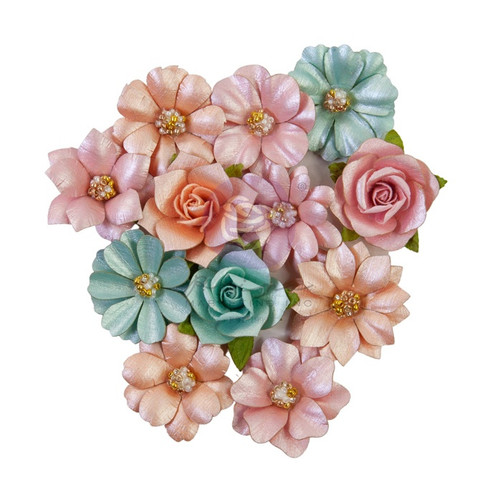 Prima Marketing Mulberry Paper Flowers-Sunshine Bliss/Peach Tea FG658656 - 655350658656