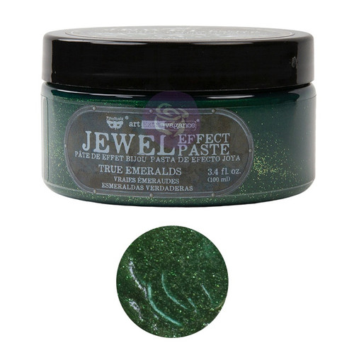 Finnabair Art Extravagance Jewel Texture Paste 100ml Jar-True Emeralds AE969035 - 655350969035