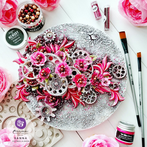 Prima Marketing Mulberry Paper Flowers-Rosy Hues/Painted Floral P658540