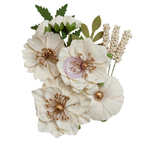 Prima Marketing Mulberry Paper Flowers-Blank Canvas/Painted Floral P658533 - 655350658533