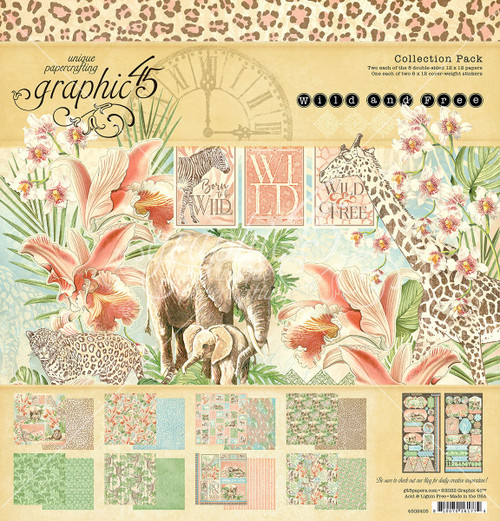 Graphic 45 Collection Pack 12"X12"-Wild & Free G4502405 - 810070161774