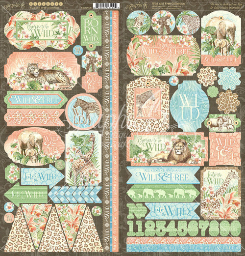 Wild & Free Cardstock Stickers 12"X12"- - G4502408 - 810070161804