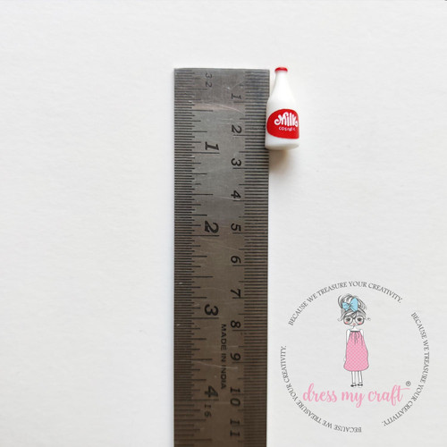 Dress My Craft Miniature 4/Pkg-Milk Bottles - DMC15303