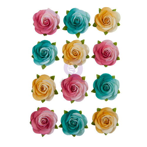 Prima Marketing Mulberry Paper Flowers-Bright Gouache/Painted Floral -P658588 - 655350658588